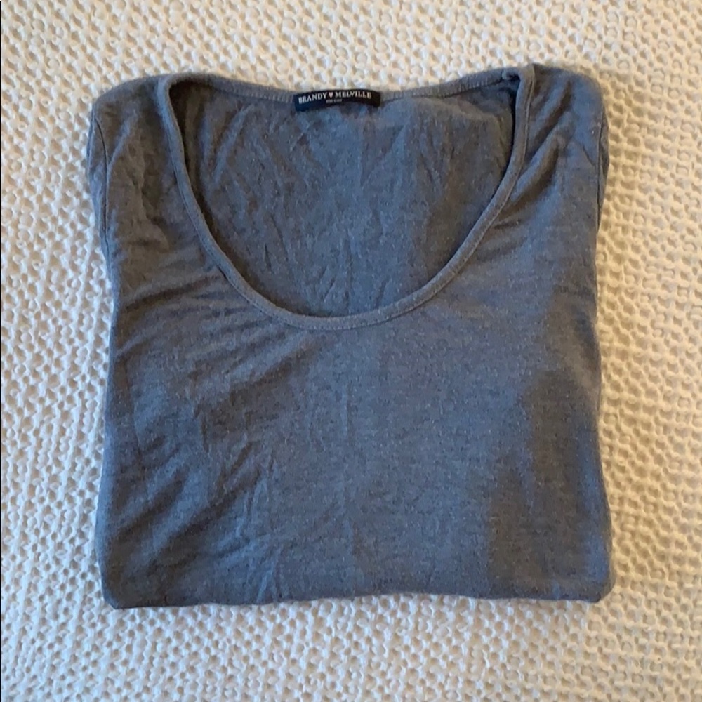 Brandy Melville scoop neck long sleeve